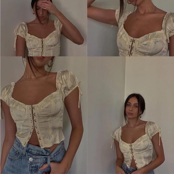 NWT Princess Polly Allyson Top Yellow - Picture 8 of 11